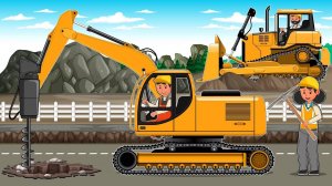 МУЛЬТИК МАШИНКИ ВИДЕО ПРО МАШИНКИ СТРОИТЕЛЬНАЯ ТЕХНИКА РЕМОНТ ТРУБЫ ЦВЕТНЫЕ МАШИНКИ ИГРУШКИ МАШИНКИ