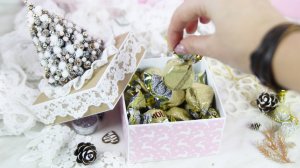 Идея Новогоднего подарка своими руками 🎄 Коробочка с елочкой для конфет или небольшого сюрприза