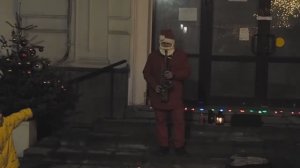Москва, Санта Клаус с саксофоном.