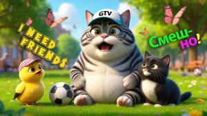 Мультфильм Кот и цыпленок Пух: "Как завести друзей!"