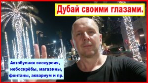 Дубай своими глазами. Автобусная экскурсия, небоскрёбы, магазины, фонтаны, аквариум и пр.