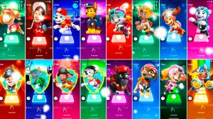 Мультики для Детей Щенячий Патруль Tiles Hop - Скай, Райдер, Маршалл, Гончик, Зума