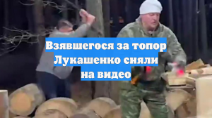 Взявшегося за топор Лукашенко сняли на видео