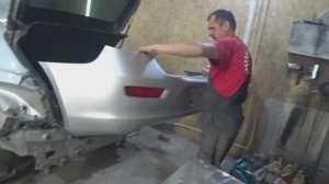 dmc neo 980  - шевроле круз ставим китайский задний бампер за 10 т р