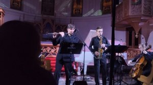 Выступление симфонического оркестра с органом,.