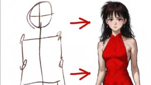 Девушка в красном | От эскиза до анимации