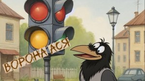 Ворона Ася и светофор 🚦