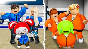 СИЛЬНАЯ СЕМЬЯ ПОЛИЦЕЙСКИХ ДЖЕЙ ДЖЕЯ против ЖИРНОГО МАЙКИ КРИМИНАЛЬЩИКА! Анимация Роблокс