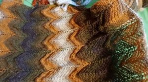 Отчёт N5за ноябрь в СП "Вязальный переполох.Осень 2025 с Еленой Велиной".Палантин "Миссони"В.Волкова