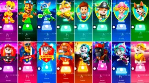 Мультики для Детей Щенячий Патруль Tiles Hop - Маршалл, Гончик, Рокки, Крепыш, Райдер