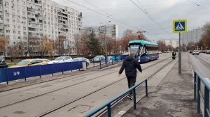 Беспилотный трамвай 71-911ЕМ борт 30618, маршрут 10