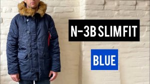 Парка Alpha Industries N-3B Slim Fit Rep. Blue (Синяя)