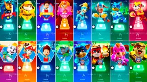 Мультики для Детей Щенячий Патруль Tiles Hop - Гончик, Крепыш, Райдер, Скай