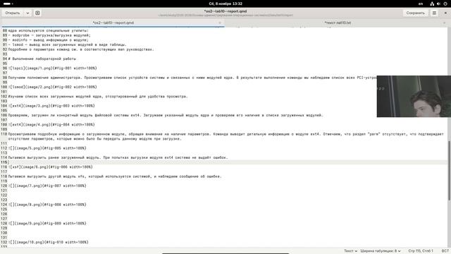 Создание отчета по лабораторной работе №10