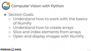5 - Introduction to Numpy and Image Section