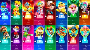 Мультики для Детей Щенячий Патруль Tiles Hop - Гончик, Маршалл, Рокки, Райдер, Крепыш, Скай