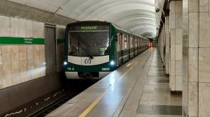 Петербургский метрополитен. Поезд "НеВа" станция Пролетарская.