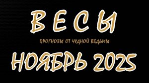 Весы. Ноябрь 2025. Прогноз-гороскоп