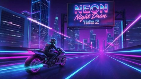 Synthwave Reflections on Chrome Highways