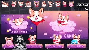 оформление для канала твич / рисованные стикеры кнопки twitch | анимация для обс / на заказ