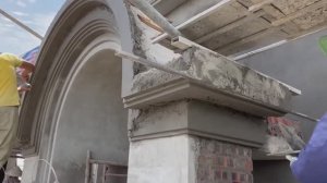 Техника оштукатуривания криволинейных поверхностей цементно-песчаной смесью. Пошаговый мастер-класс