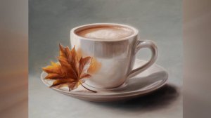 НАТЮРМОРТ осенний  ☕🍂 | Реалистичная масляная живопись для начинающих | Урок под музыку 🎵 АртГейм