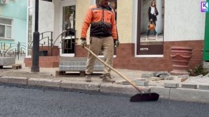 В Кооперативном переулке обновляют дорожное покрытие