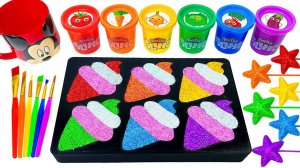 ИГРАЕМ В СЛАЙМЫ ЗАЛИВАЕМ В ФОРМЫ МОРОЖЕНОГО ВИДЕО ДЛЯ ДЕТЕЙ ДЕТСКИЙ КАНАЛ ИГРАЛКИ-ЗАЛИПАЛКИ