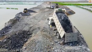 Строительство. дорога на озере , обзор