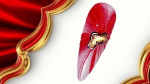 Стильный красный дизайн с акриловый пудрой. МК