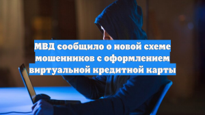 МВД сообщило о новой схеме мошенников с оформлением виртуальной кредитной карты