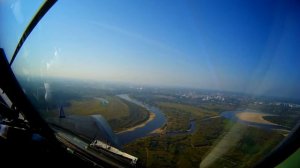 Заход на посадку из кабины Ту-134 Сыктывкар .