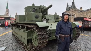 Танки Т-28, КВ-1, Т-34 на Красной Площади 7 ноября 2025 года. Грандиозная выставка техники