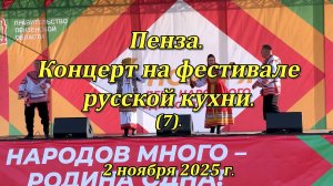 Пенза. Концерт на фестивале русской кухни. (7). 02.11.2025