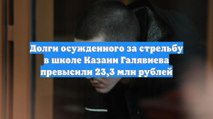 Долги осужденного за стрельбу в школе Казани Галявиева превысили 23,3 млн рублей