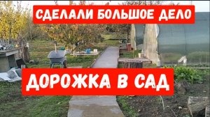#120🏡Сделали большое дело/Как я сажаю чеснок/Забетонировали дорожку в сад