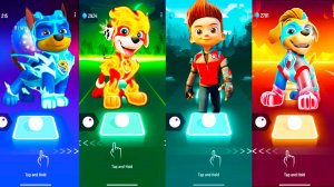 Мультики для Детей Щенячий Патруль Tiles Hop - Гончик, Маршалл, Райдер, Элл