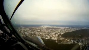 Нижний Новгород Посадка из кабины пилота Ту-134 .