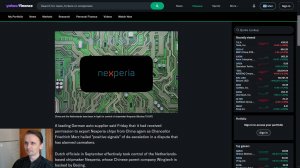 Подборка экономических новостей. Поставки чипов Nexperia восстановлены