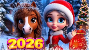 С Новым 2026 годом! Прикольные Новогодние Поздравления С Годом Лошади! В лесу родилась Ёлочка