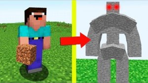 НУБ ПРЕВРАТИЛСЯ В КАМЕННЫЙ ГОЛЕМ В МАЙНКРАФТ! Неудачник Нуб Мультик и ТРОЛЛИНГ ЛОВУШКА MINECRAFT