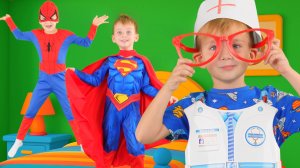 Пять супергероев прыгали в кровати - Детская песня