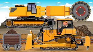 МУЛЬТИК МАШИНКИ ВИДЕО ПРО МАШИНКИ СТРОИТЕЛЬНАЯ ТЕХНИКА В ШАХТЕ ЦВЕТНЫЕ МАШИНКИ ИГРУШКИ МАШИНКИ