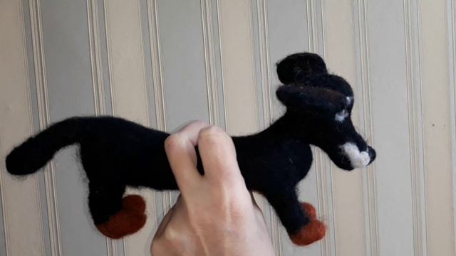 Такса из шерсти.Творение