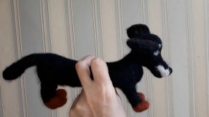 Такса из шерсти.Творение