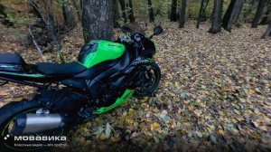кавасаки zx6r в лесу. mr.DVA79
