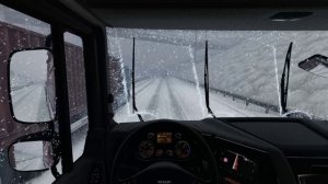 Euro Truck Simulator 2  Зима. Метель.