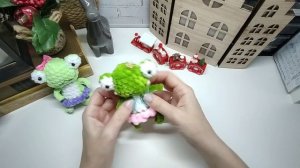 "Коробка с карандашами" - вязальный марафон. 2 в одном. Зелёный разных оттенков.