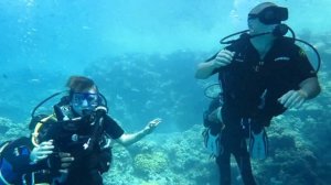 с аквалангом