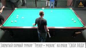 Закрытый парный турнир "Тренер + ученик" на кубок "СВОИ ЛЮДИ"
